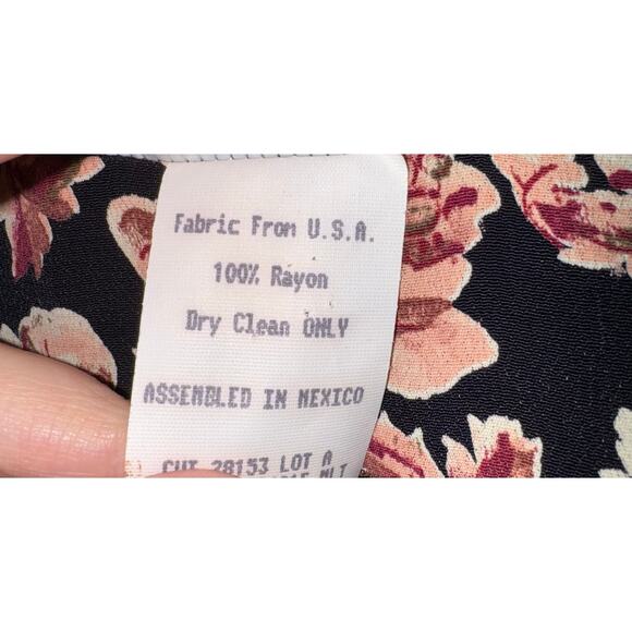 Vintage Carolre Little One Button Cardigan Boho Women's 22 Cottage Artsy Floral - Picture 6 of 8